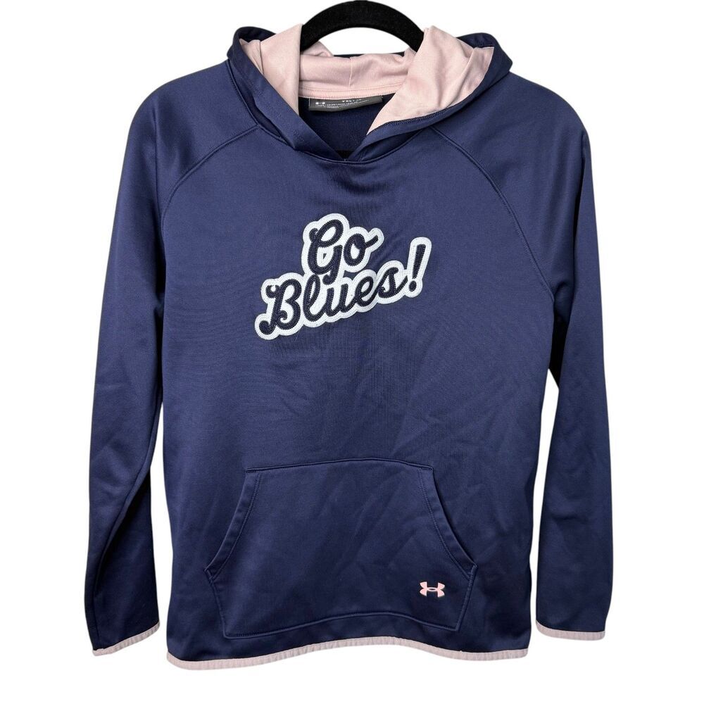 Under Armour NHL STL Blues Long Sleeve Loose Fit Kangaroo Pocket Hoodie Youth XL